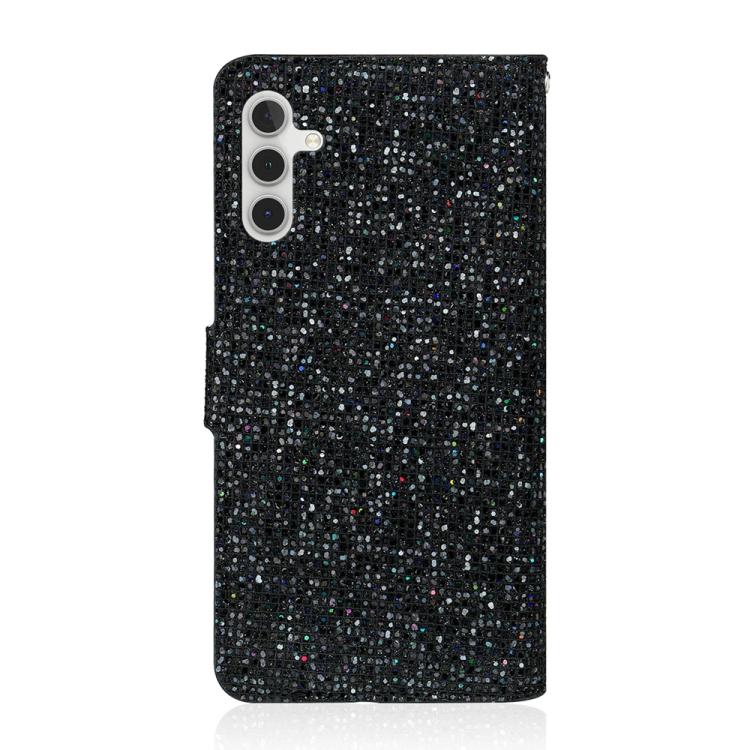 Glitter Powder Filp Leather Phone Case, For Samsung Galaxy S25 FE 5G, For Samsung Galaxy S25 Edge 5G, For Samsung Galaxy S25 5G, For Samsung Galaxy S25+ 5G