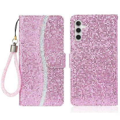 Glitter Powder Filp Leather Phone Case, For Samsung Galaxy S25 FE 5G, For Samsung Galaxy S25 Edge 5G, For Samsung Galaxy S25 5G, For Samsung Galaxy S25+ 5G