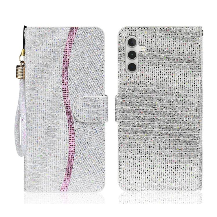 Glitter Powder Filp Leather Phone Case, For Samsung Galaxy S25 FE 5G, For Samsung Galaxy S25 Edge 5G, For Samsung Galaxy S25 5G, For Samsung Galaxy S25+ 5G