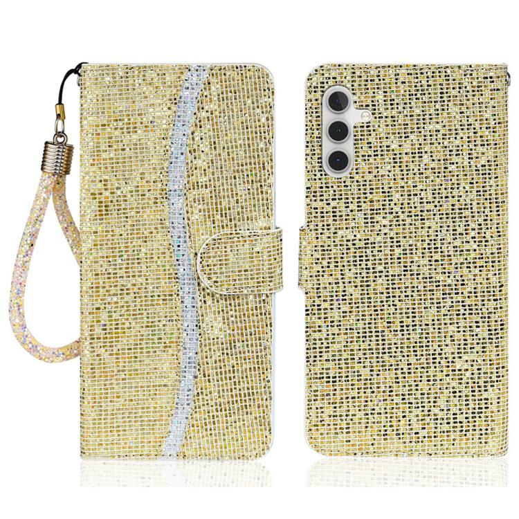 Glitter Powder Filp Leather Phone Case, For Samsung Galaxy S25 FE 5G, For Samsung Galaxy S25 Edge 5G, For Samsung Galaxy S25 5G, For Samsung Galaxy S25+ 5G
