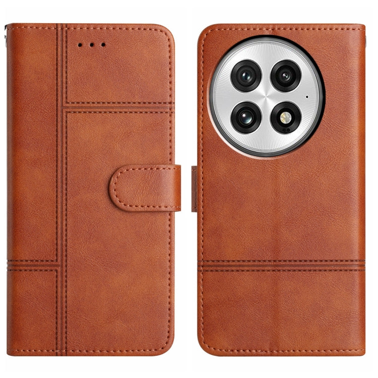 Cowhide Texture Stitching Leather Phone Case, For OnePlus 13