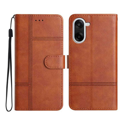 Cowhide Texture Stitching Leather Phone Case, For OnePlus Ace 6, For OnePlus 15, For OnePlus Nord 5, For OnePlus Nord CE5