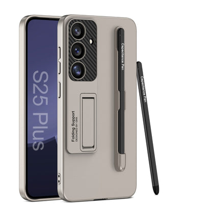 GKK Ultra-thin Holder Phone Case with Pen Slots & Stylus Pen, For Samsung Galaxy S26 Ultra 5G, For Samsung Galaxy S25 5G, For Samsung Galaxy S25+ 5G, For Samsung Galaxy S25 Ultra 5G