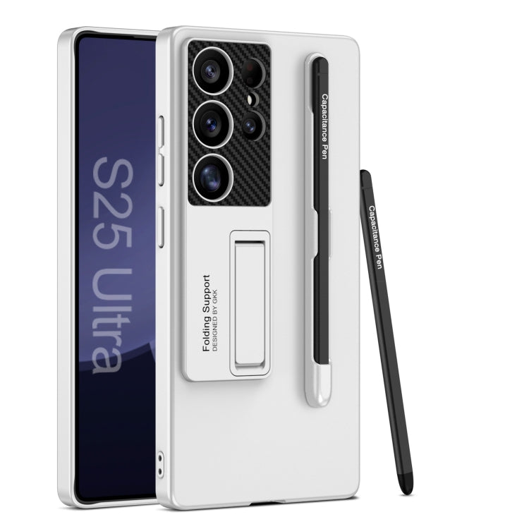 GKK Ultra-thin Holder Phone Case with Pen Slots & Stylus Pen, For Samsung Galaxy S26 Ultra 5G, For Samsung Galaxy S25 5G, For Samsung Galaxy S25+ 5G, For Samsung Galaxy S25 Ultra 5G