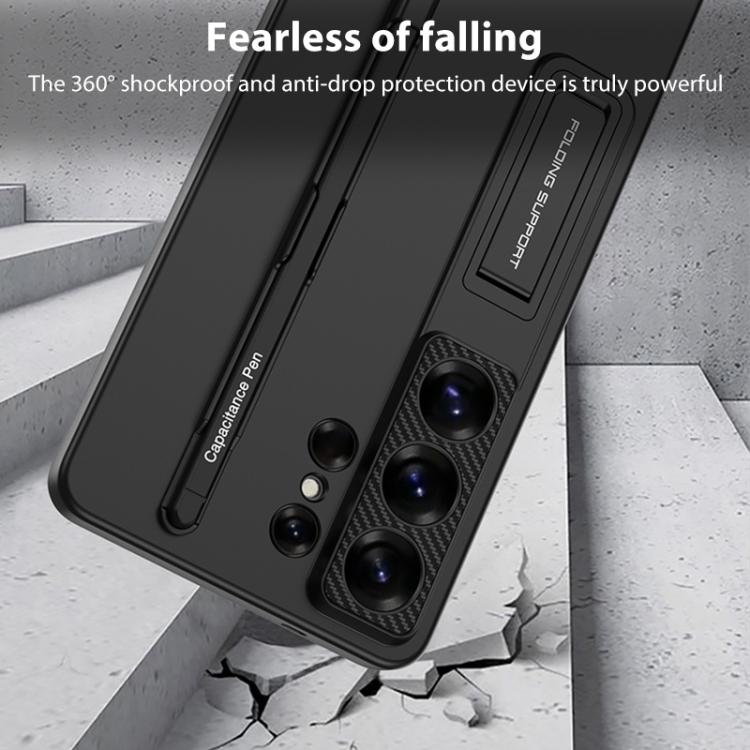 GKK Ultra-thin Holder Phone Case with Pen Slots & Stylus Pen, For Samsung Galaxy S26 Ultra 5G, For Samsung Galaxy S25 5G, For Samsung Galaxy S25+ 5G, For Samsung Galaxy S25 Ultra 5G