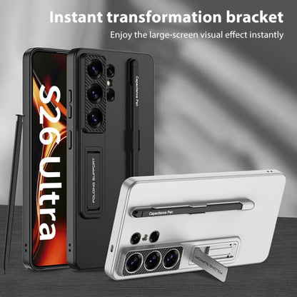 GKK Ultra-thin Holder Phone Case with Pen Slots & Stylus Pen, For Samsung Galaxy S26 Ultra 5G, For Samsung Galaxy S25 5G, For Samsung Galaxy S25+ 5G, For Samsung Galaxy S25 Ultra 5G