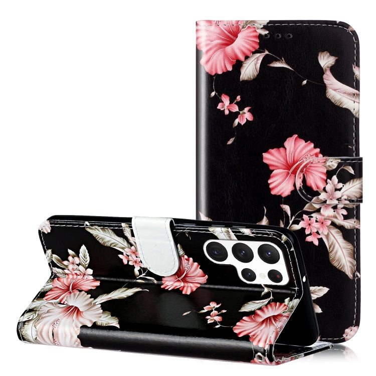 Colored Drawing Marble Pattern Leather Phone Case, For Samsung Galaxy S25 Ultra 5G