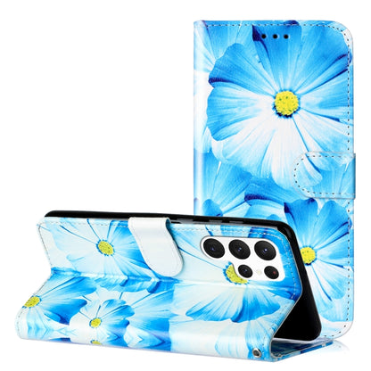 Colored Drawing Marble Pattern Leather Phone Case, For Samsung Galaxy S25 Ultra 5G