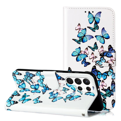 Colored Drawing Marble Pattern Leather Phone Case, For Samsung Galaxy S25 Ultra 5G