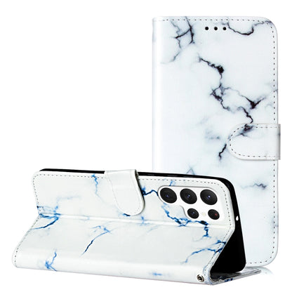 Colored Drawing Marble Pattern Leather Phone Case, For Samsung Galaxy S25 Ultra 5G