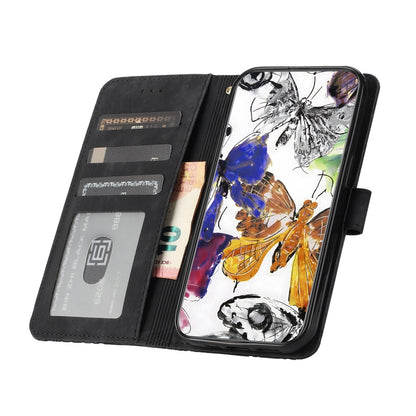 Skin-feel Embossed Butterfly Leather Phone Case, For Samsung Galaxy S25 5G, For Samsung Galaxy S25+ 5G, For Samsung Galaxy S25 Ultra 5G