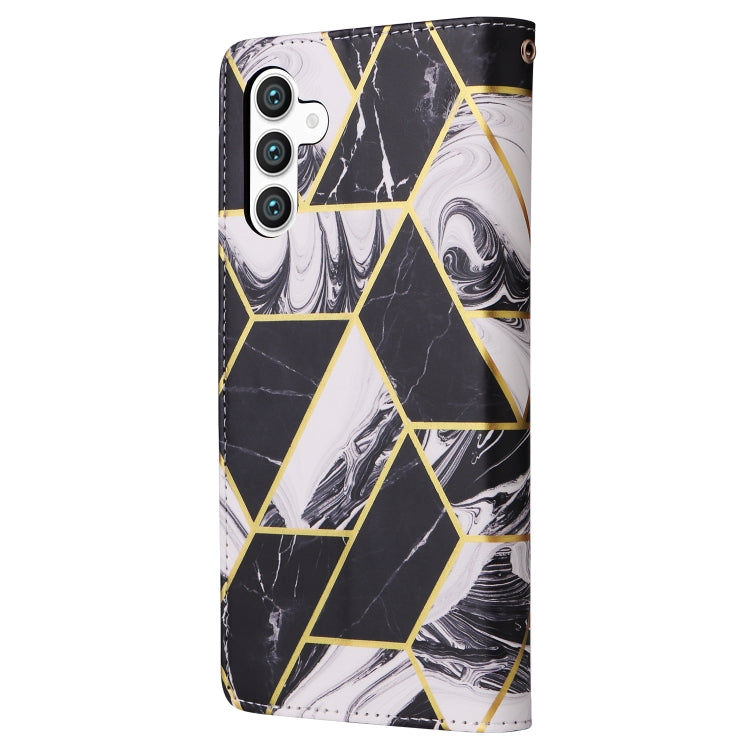 Marble Bronzing Stitching Leather Phone Case, For Samsung Galaxy S25+ 5G, For Samsung Galaxy S25 Ultra 5G, For Samsung Galaxy S24 FE 5G