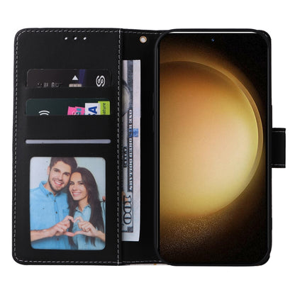 Marble Bronzing Stitching Leather Phone Case, For Samsung Galaxy S25+ 5G, For Samsung Galaxy S25 Ultra 5G, For Samsung Galaxy S24 FE 5G
