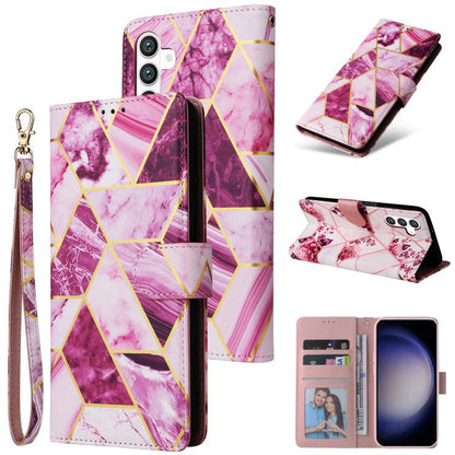 Marble Bronzing Stitching Leather Phone Case, For Samsung Galaxy S26+ 5G, For Samsung Galaxy S26 Ultra 5G, For Samsung Galaxy S26 5G, For Samsung Galaxy S25 FE 5G, For Samsung Galaxy S25 Edge 5G, For Samsung Galaxy S25 5G