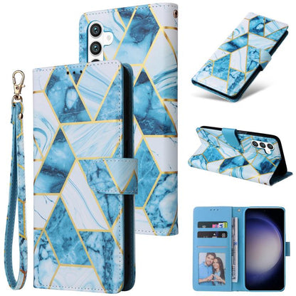 Marble Bronzing Stitching Leather Phone Case, For Samsung Galaxy S26+ 5G, For Samsung Galaxy S26 Ultra 5G, For Samsung Galaxy S26 5G, For Samsung Galaxy S25 FE 5G, For Samsung Galaxy S25 Edge 5G, For Samsung Galaxy S25 5G