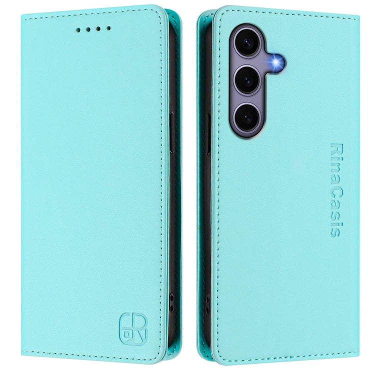 RC01 Dual-Folded Magnetic Suction RFID Leather Phone Case, For Galaxy S24 FE 5G, For Galaxy S24 Ultra 5G, For Galaxy S23 FE 5G