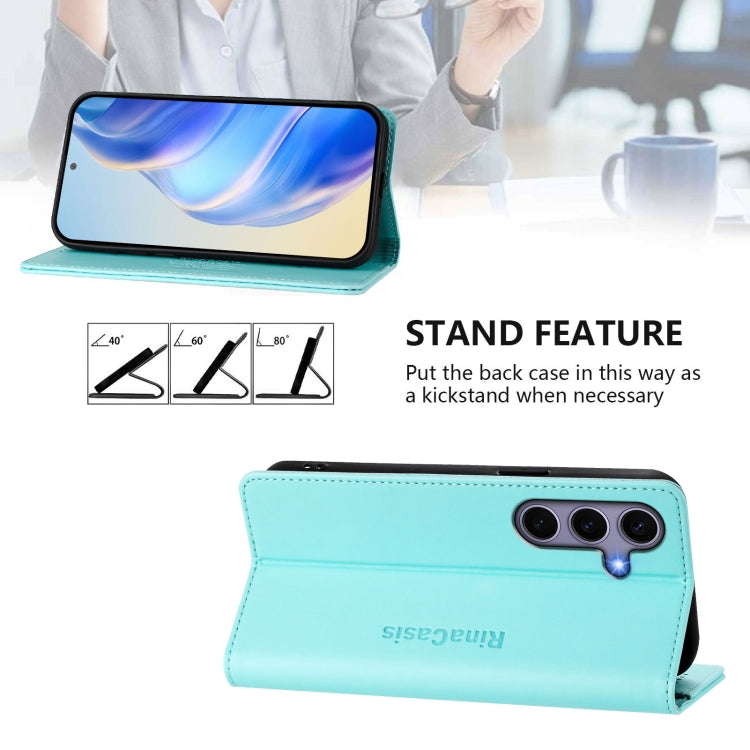 RC01 Dual-Folded Magnetic Suction RFID Leather Phone Case, For Galaxy S24 FE 5G, For Galaxy S24 Ultra 5G, For Galaxy S23 FE 5G