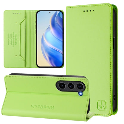 RC01 Dual-Folded Magnetic Suction RFID Leather Phone Case, For Galaxy S23 Ultra 5G, For Galaxy S23+ 5G, For Galaxy S23 5G