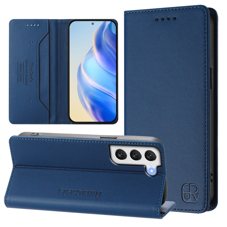 RC01 Dual-Folded Magnetic Suction RFID Leather Phone Case, For Galaxy S22 5G, For Galaxy S21 FE 5G, For Galaxy S21 5G