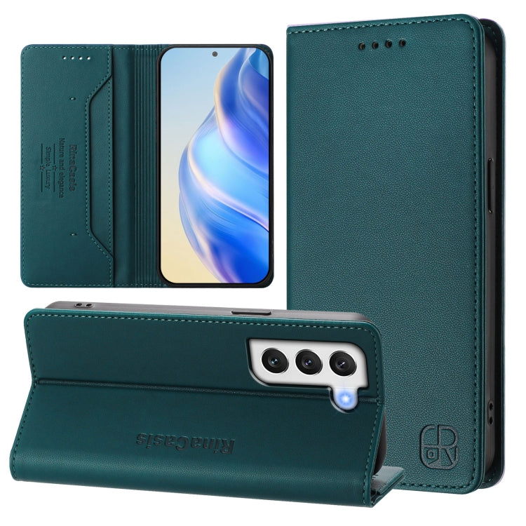 RC01 Dual-Folded Magnetic Suction RFID Leather Phone Case, For Galaxy S22 5G, For Galaxy S21 FE 5G, For Galaxy S21 5G