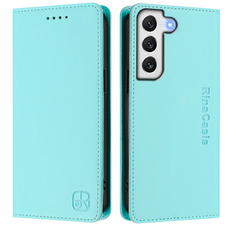 RC01 Dual-Folded Magnetic Suction RFID Leather Phone Case, For Galaxy S21+ 5G, For Galaxy S21 Ultra 5G, For Galaxy S20 Ultra