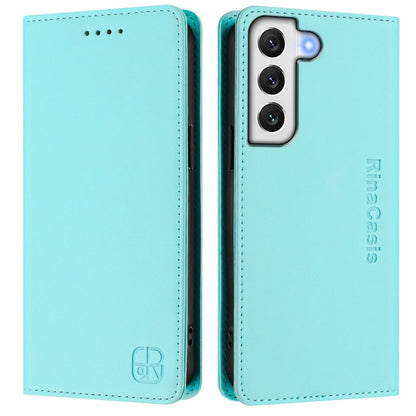 RC01 Dual-Folded Magnetic Suction RFID Leather Phone Case, For Galaxy S21+ 5G, For Galaxy S21 Ultra 5G, For Galaxy S20 Ultra