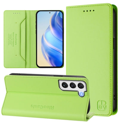 RC01 Dual-Folded Magnetic Suction RFID Leather Phone Case, For Galaxy S21+ 5G, For Galaxy S21 Ultra 5G, For Galaxy S20 Ultra