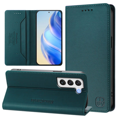 RC01 Dual-Folded Magnetic Suction RFID Leather Phone Case, For Galaxy S21+ 5G, For Galaxy S21 Ultra 5G, For Galaxy S20 Ultra
