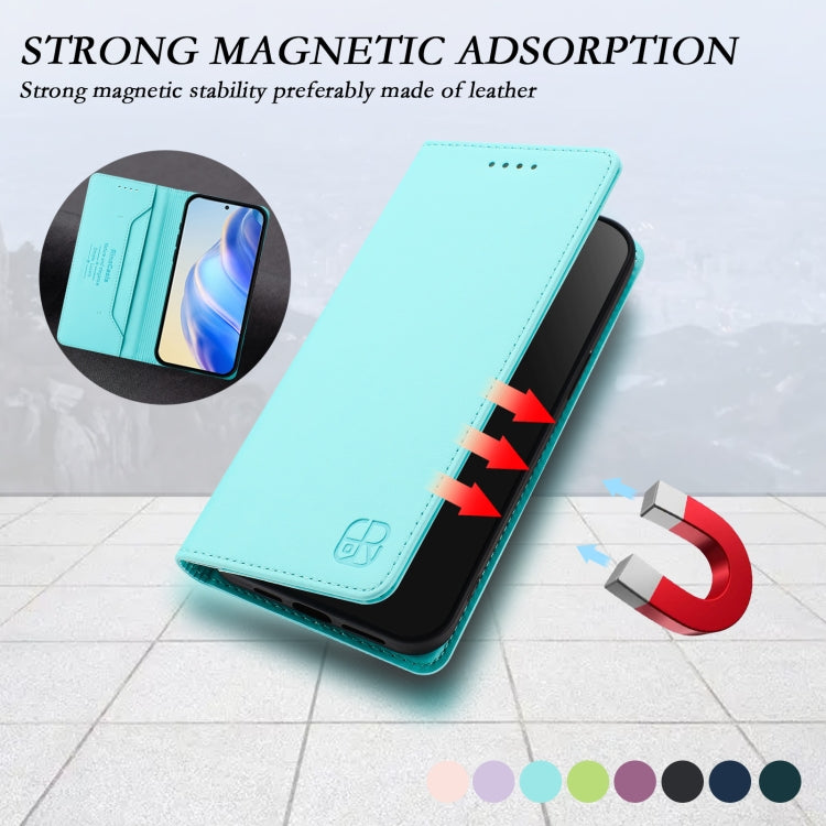 RC01 Dual-Folded Magnetic Suction RFID Leather Phone Case, For Samsung Galaxy S20+