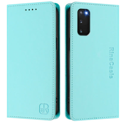 RC01 Dual-Folded Magnetic Suction RFID Leather Phone Case, For Galaxy S20 FE, For Galaxy S22 Ultra 5G, For Galaxy S22+ 5G