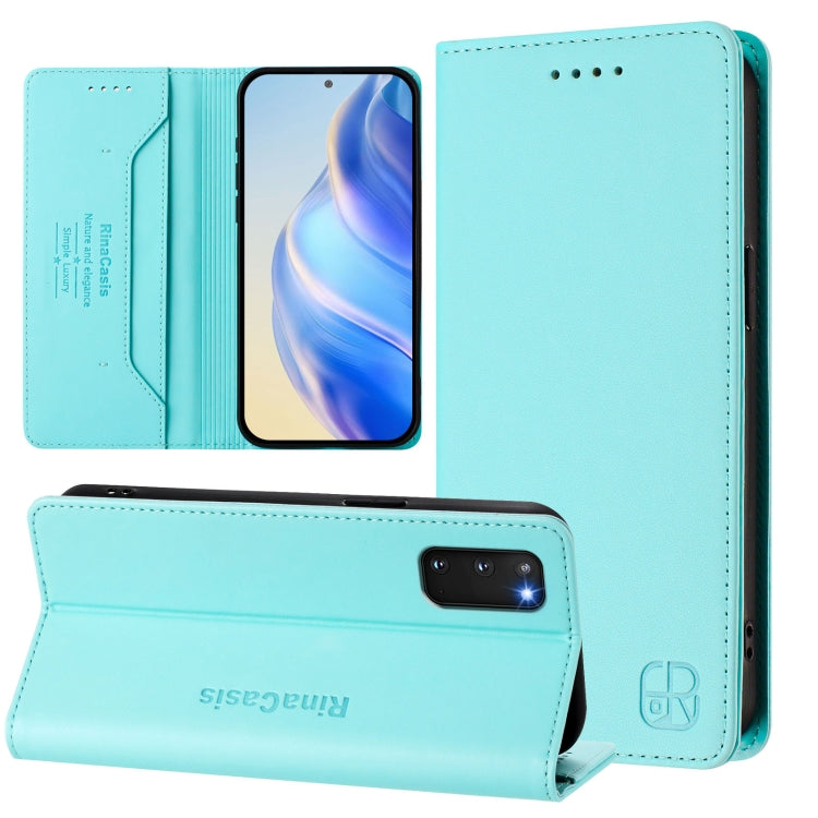 RC01 Dual-Folded Magnetic Suction RFID Leather Phone Case, For Galaxy S20 FE, For Galaxy S22 Ultra 5G, For Galaxy S22+ 5G
