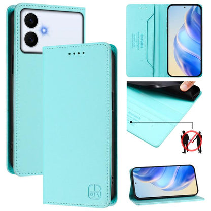 RC01 Dual-Folded Magnetic Suction RFID Leather Phone Case, For Galaxy S26 FE 5G, For Galaxy S26+ 5G, For Galaxy S26 Edge 5G