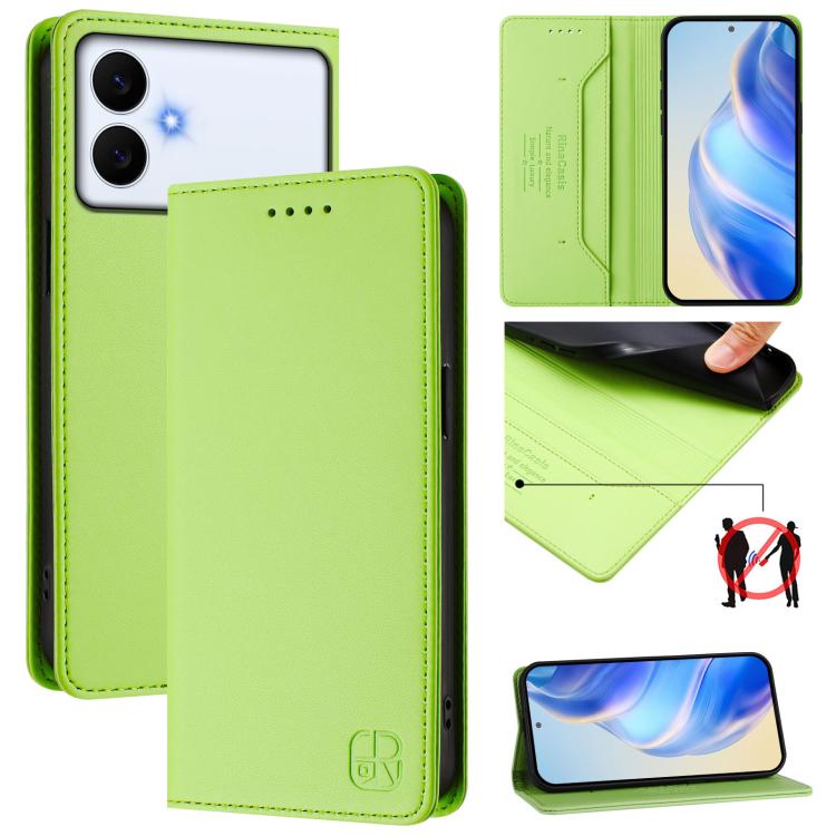 RC01 Dual-Folded Magnetic Suction RFID Leather Phone Case, For Galaxy S26 FE 5G, For Galaxy S26+ 5G, For Galaxy S26 Edge 5G