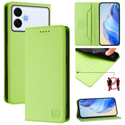 RC01 Dual-Folded Magnetic Suction RFID Leather Phone Case, For Galaxy S26 FE 5G, For Galaxy S26+ 5G, For Galaxy S26 Edge 5G