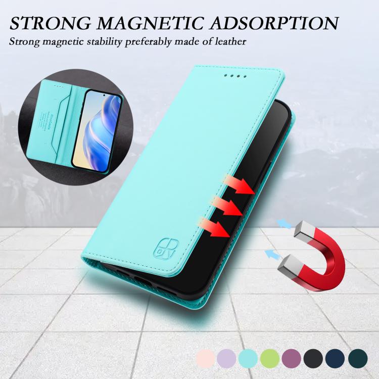 RC01 Dual-Folded Magnetic Suction RFID Leather Phone Case, For Samsung Galaxy S26 5G, For Samsung Galaxy S25 Edge 5G, For Samsung Galaxy S24 / S25 5G