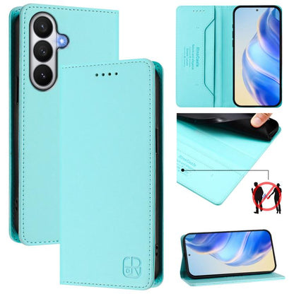 RC01 Dual-Folded Magnetic Suction RFID Leather Phone Case, For Galaxy S26 Ultra 5G, For Galaxy S26 5G, For Galaxy S25 Edge 5G