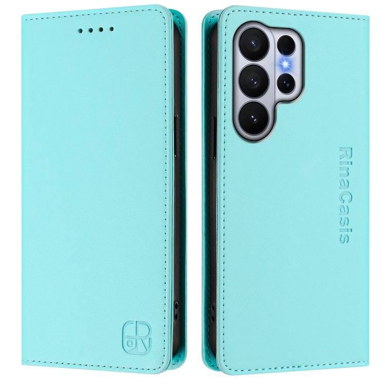RC01 Dual-Folded Magnetic Suction RFID Leather Phone Case, For Galaxy S26 Ultra 5G, For Galaxy S26 5G, For Galaxy S25 Edge 5G