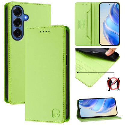 RC01 Dual-Folded Magnetic Suction RFID Leather Phone Case, For Galaxy S26 FE 5G, For Galaxy S26+ 5G, For Galaxy S26 Edge 5G