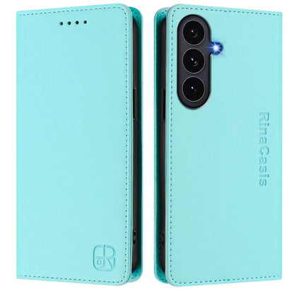 RC01 Dual-Folded Magnetic Suction RFID Leather Phone Case, For Galaxy S26 FE 5G, For Galaxy S26+ 5G, For Galaxy S26 Edge 5G