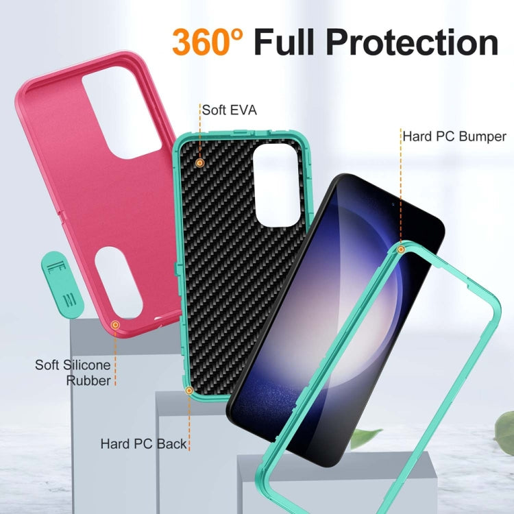 Rugged PC Hybrid Silicone Phone Case with Holder, For Samsung Galaxy S24+ / S25+ 5G, For Samsung Galaxy S25 Ultra 5G