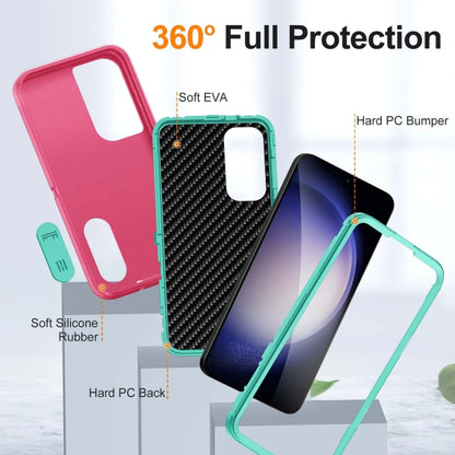 Rugged PC Hybrid Silicone Phone Case with Holder, For Samsung Galaxy S24+ / S25+ 5G, For Samsung Galaxy S25 Ultra 5G