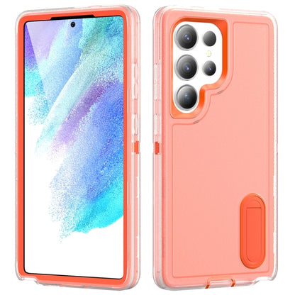 Rugged PC Hybrid Silicone Phone Case with Holder, For Samsung Galaxy S24+ / S25+ 5G, For Samsung Galaxy S25 Ultra 5G