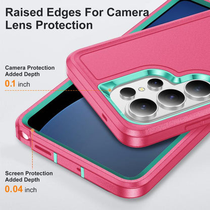 Rugged PC Hybrid Silicone Phone Case with Holder, For Samsung Galaxy S26 Ultra 5G, For Samsung Galaxy S26 5G