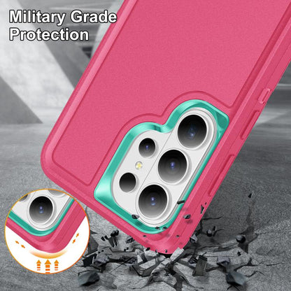 Rugged PC Hybrid Silicone Phone Case with Holder, For Samsung Galaxy S26 Ultra 5G, For Samsung Galaxy S26 5G