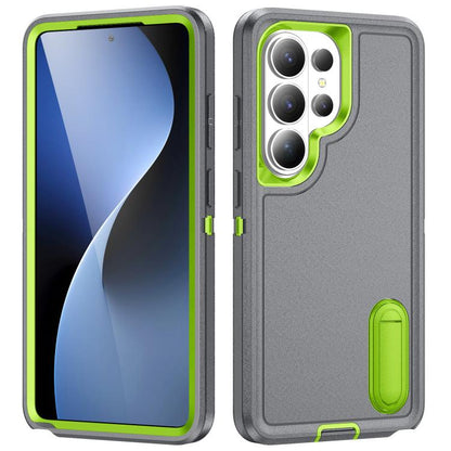 Rugged PC Hybrid Silicone Phone Case with Holder, For Samsung Galaxy S26 Ultra 5G, For Samsung Galaxy S26 5G