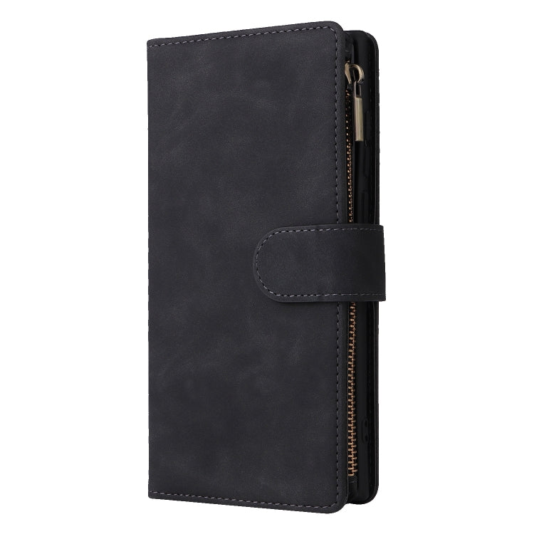 Multifunctional Frosted Zipper Wallet Leather Phone Case, For Galaxy S25 Ultra 5G, For Galaxy S24 FE 5G, For Galaxy S23 FE 5G, For Galaxy S22+ 5G
