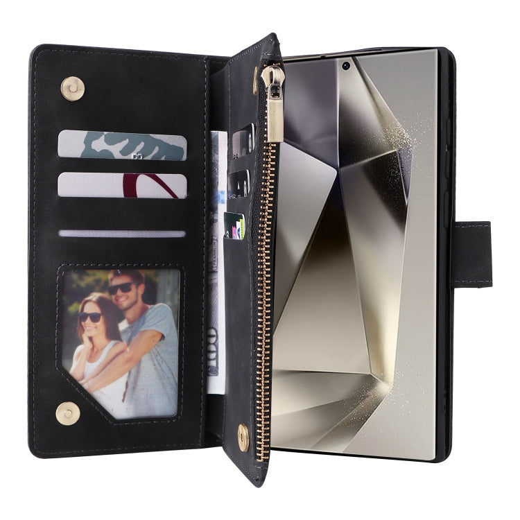 Multifunctional Frosted Zipper Wallet Leather Phone Case, For Galaxy S25 Ultra 5G, For Galaxy S24 FE 5G, For Galaxy S23 FE 5G, For Galaxy S22+ 5G