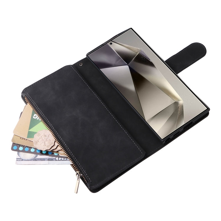 Multifunctional Frosted Zipper Wallet Leather Phone Case, For Galaxy S25 Ultra 5G, For Galaxy S24 FE 5G, For Galaxy S23 FE 5G, For Galaxy S22+ 5G
