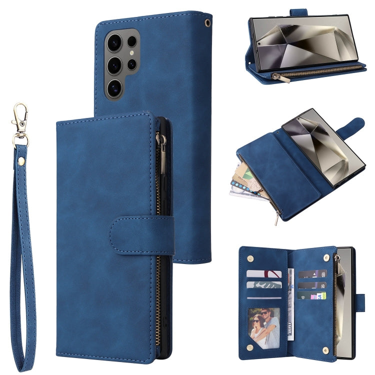 Multifunctional Frosted Zipper Wallet Leather Phone Case, For Galaxy S25 Ultra 5G, For Galaxy S24 FE 5G, For Galaxy S23 FE 5G, For Galaxy S22+ 5G