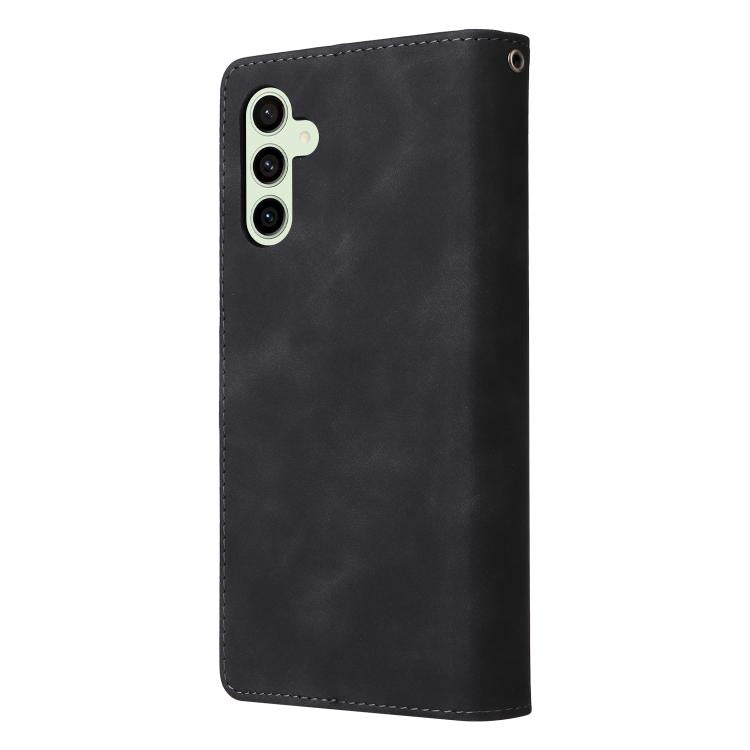 Multifunctional Frosted Zipper Wallet Leather Phone Case, For Samsung Galaxy S24 FE 5G, For Samsung Galaxy S23 FE 5G, For Samsung Galaxy S22+ 5G